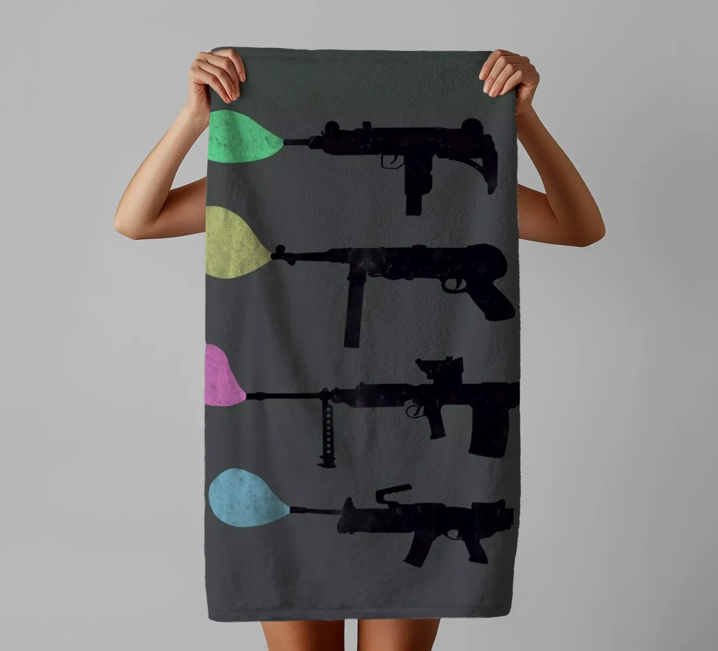 Bubble Guns towel by Tobe Fonseca