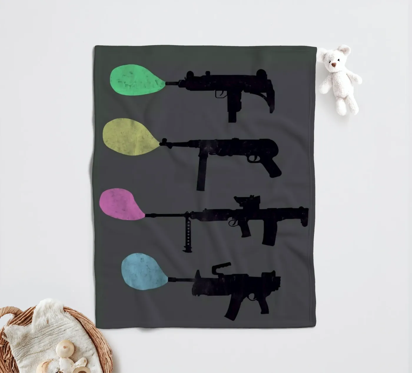 Bubble Guns fleecedeken van Tobe Fonseca