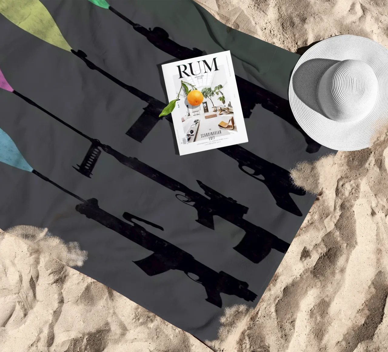 Bubble Guns beach towel by Tobe Fonseca