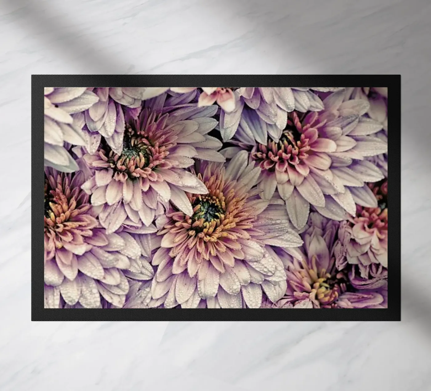 Wheeping Chrysanthemums doormat by Curious Collections by Marielle Leenders