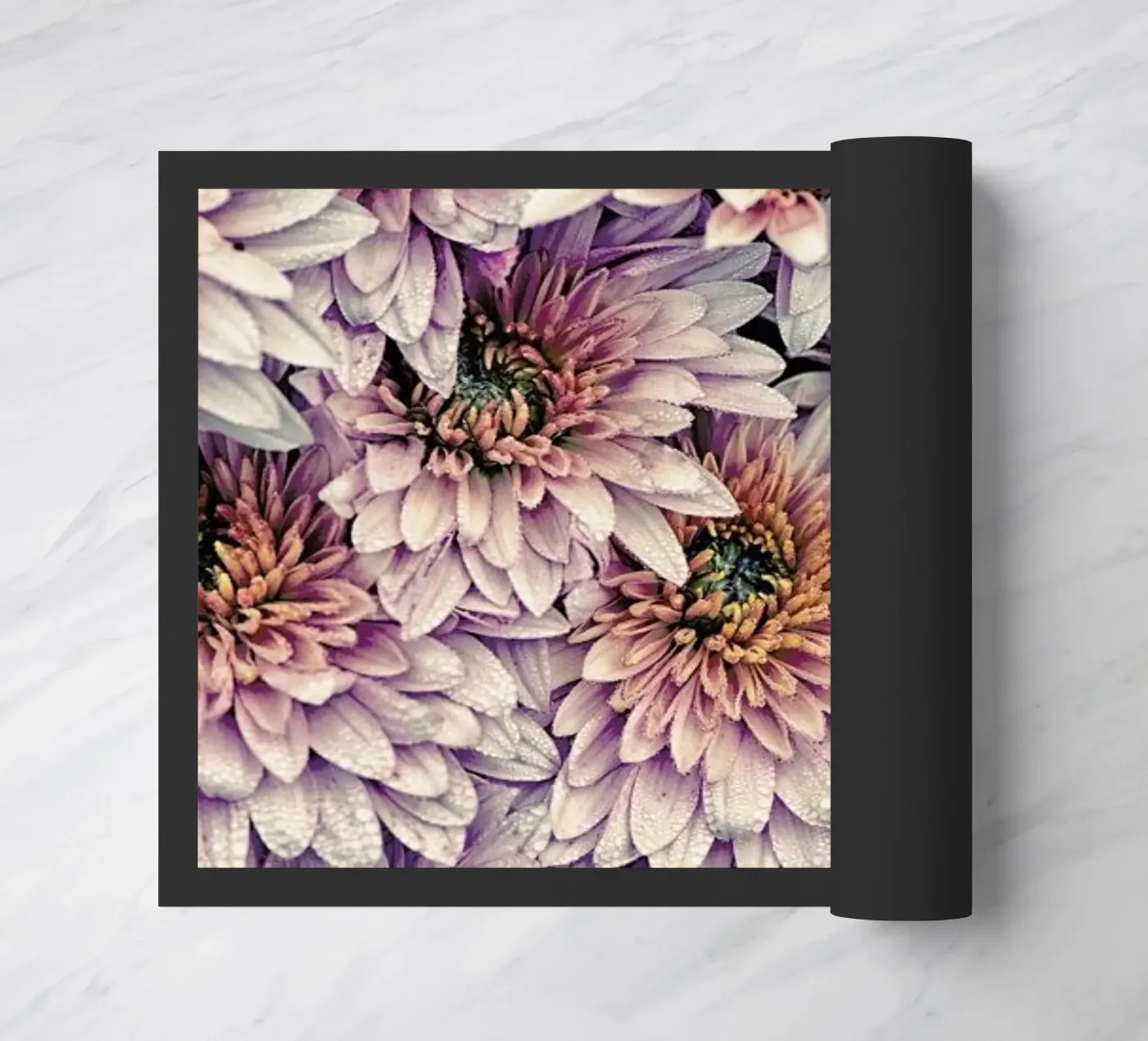 Wheeping Chrysanthemums doormat by Curious Collections by Marielle Leenders