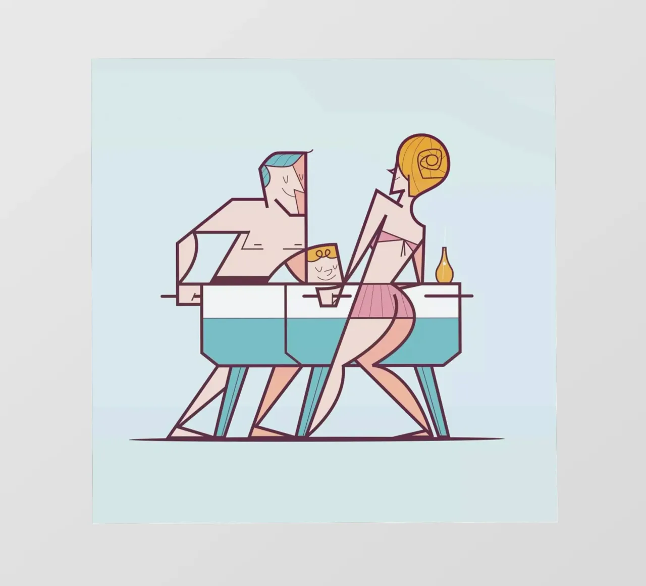 Biliardino pellicola backlit da Ale Giorgini