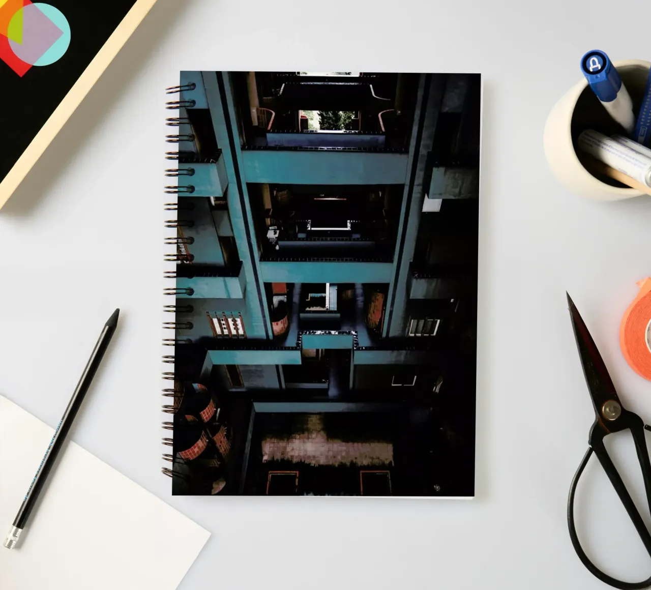 Walden Tetris spiral notebook by Chris Abatzis