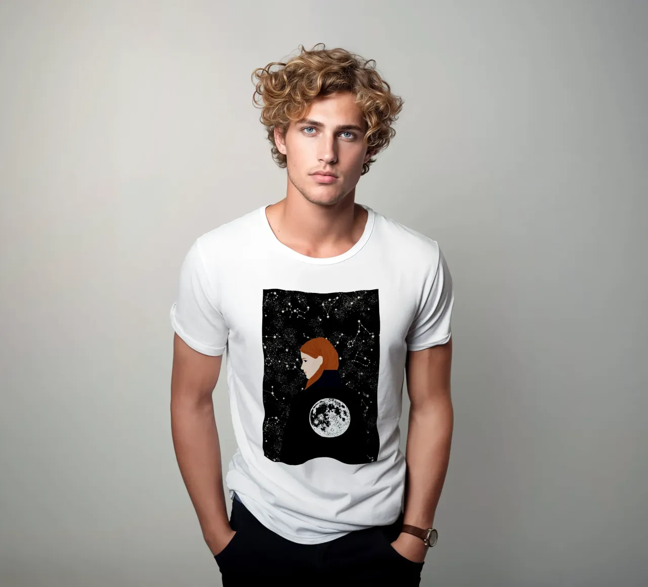 Back to the Moon t-shirt da Céleste Wallaert
