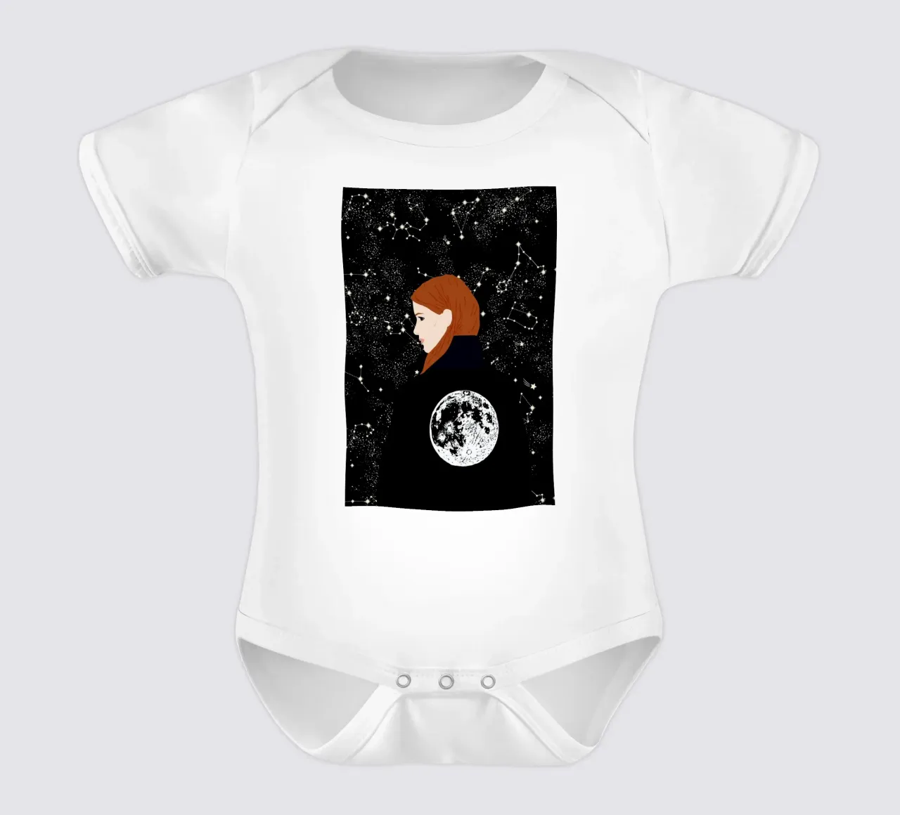 Back to the Moon body neonato maniche corte da Céleste Wallaert
