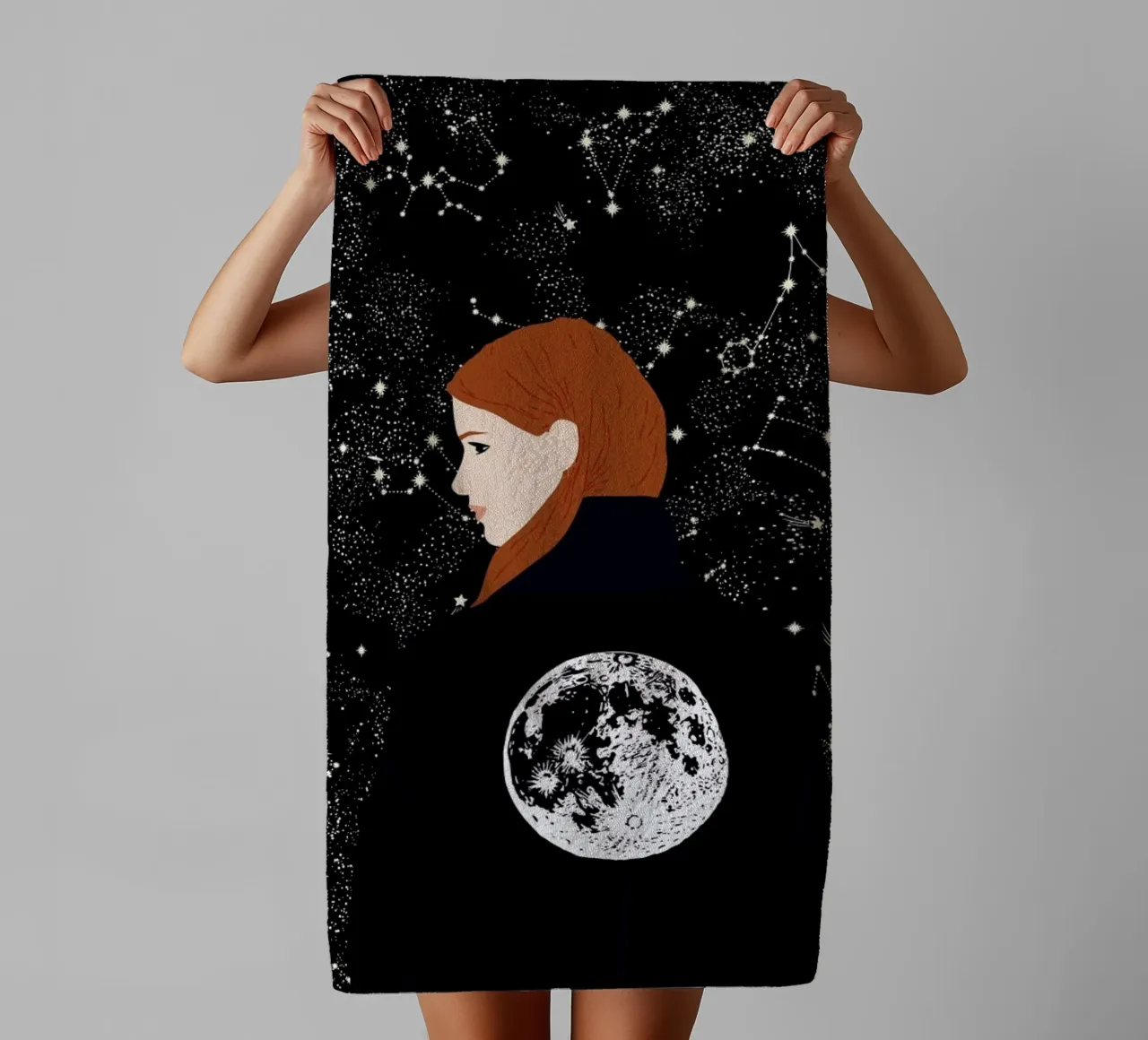 Back to the Moon asciugamano da bagno da Céleste Wallaert