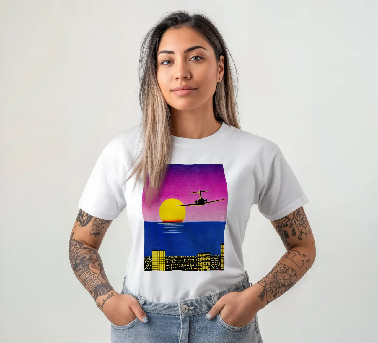 Hiroshi Nagai - Kunst am Flugzeug T-Shirt von Perdana shop