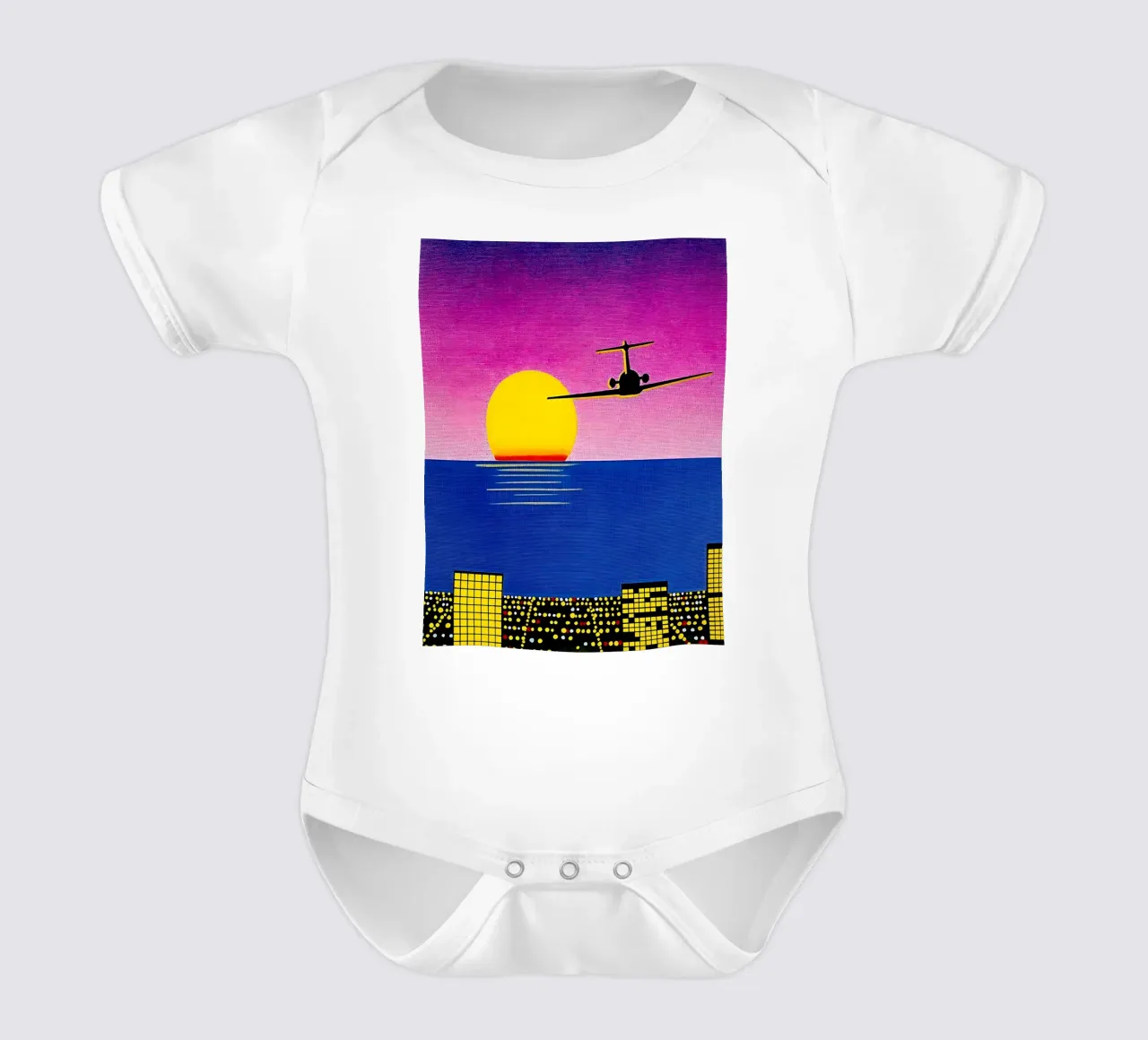 Hiroshi Nagai - Vliegtuigkunst babyrompertje korte mouwen van Perdana shop