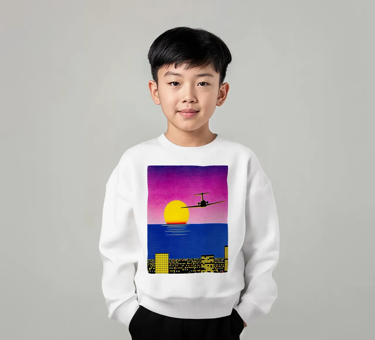 Hiroshi Nagai - Air Plane Art kids sweatshirt by Perdana shop