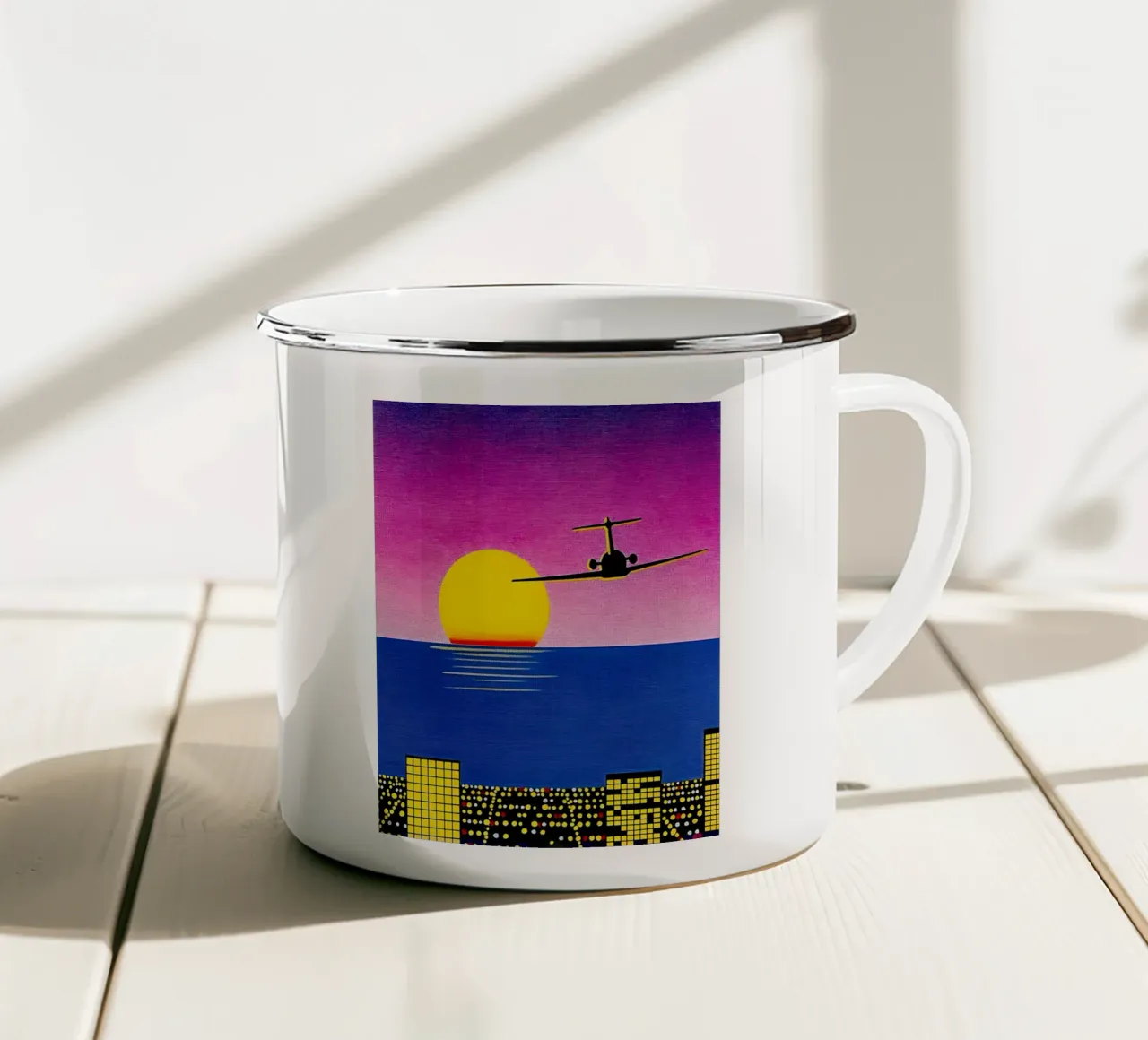 Hiroshi Nagai - Arte dell'aereo tazza in smalto da Perdana shop