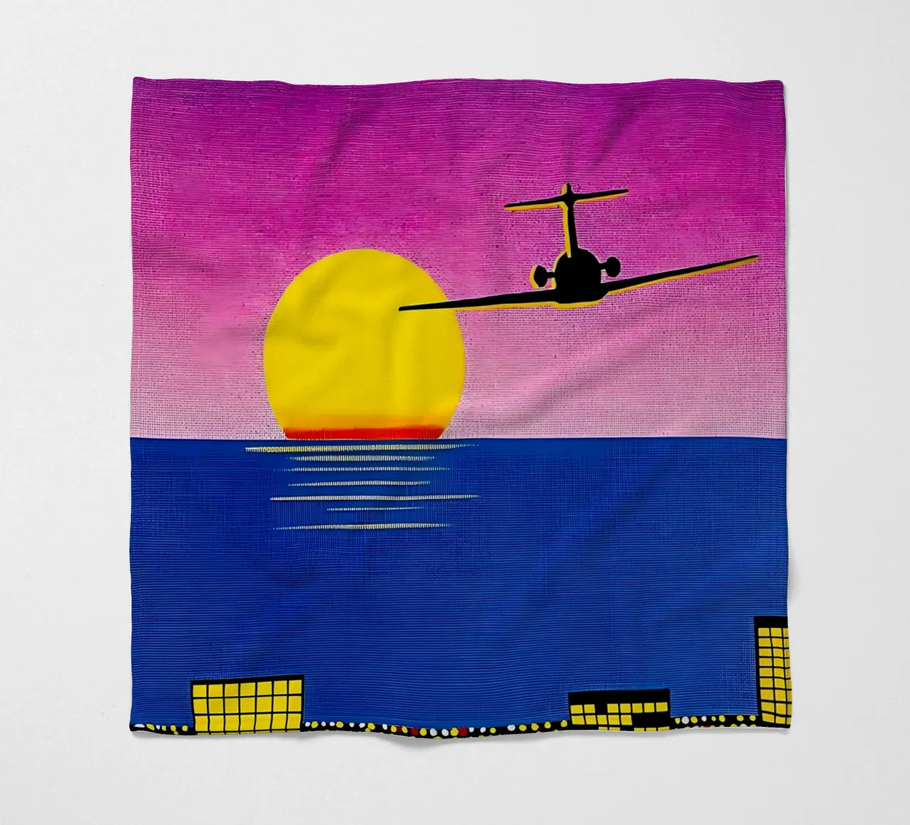 Hiroshi Nagai - Air Plane Art fleece blanket by Perdana shop
