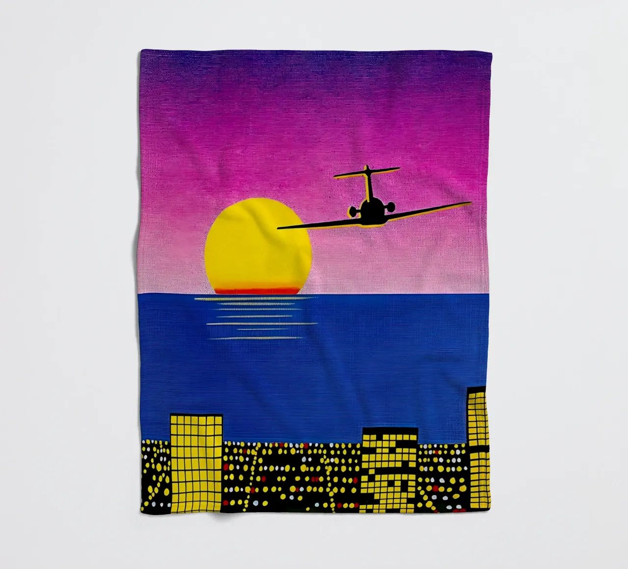 Hiroshi Nagai - Air Plane Art fleece blanket by Perdana shop
