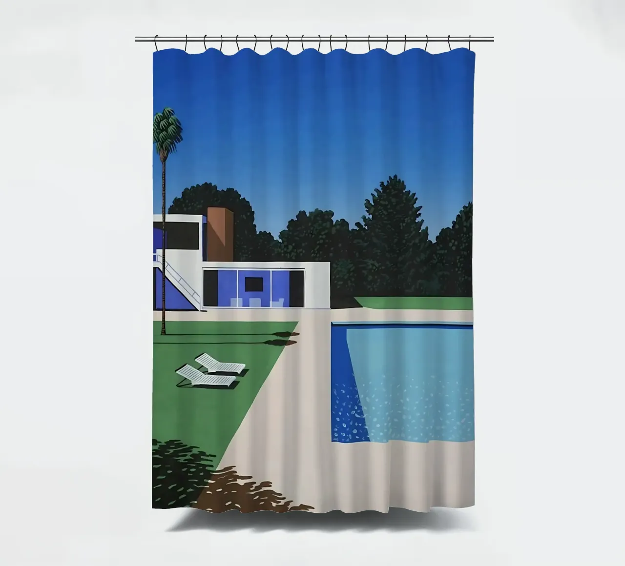 Swimming pool - Hiroshi Nagai shower curtain by Perdana shop