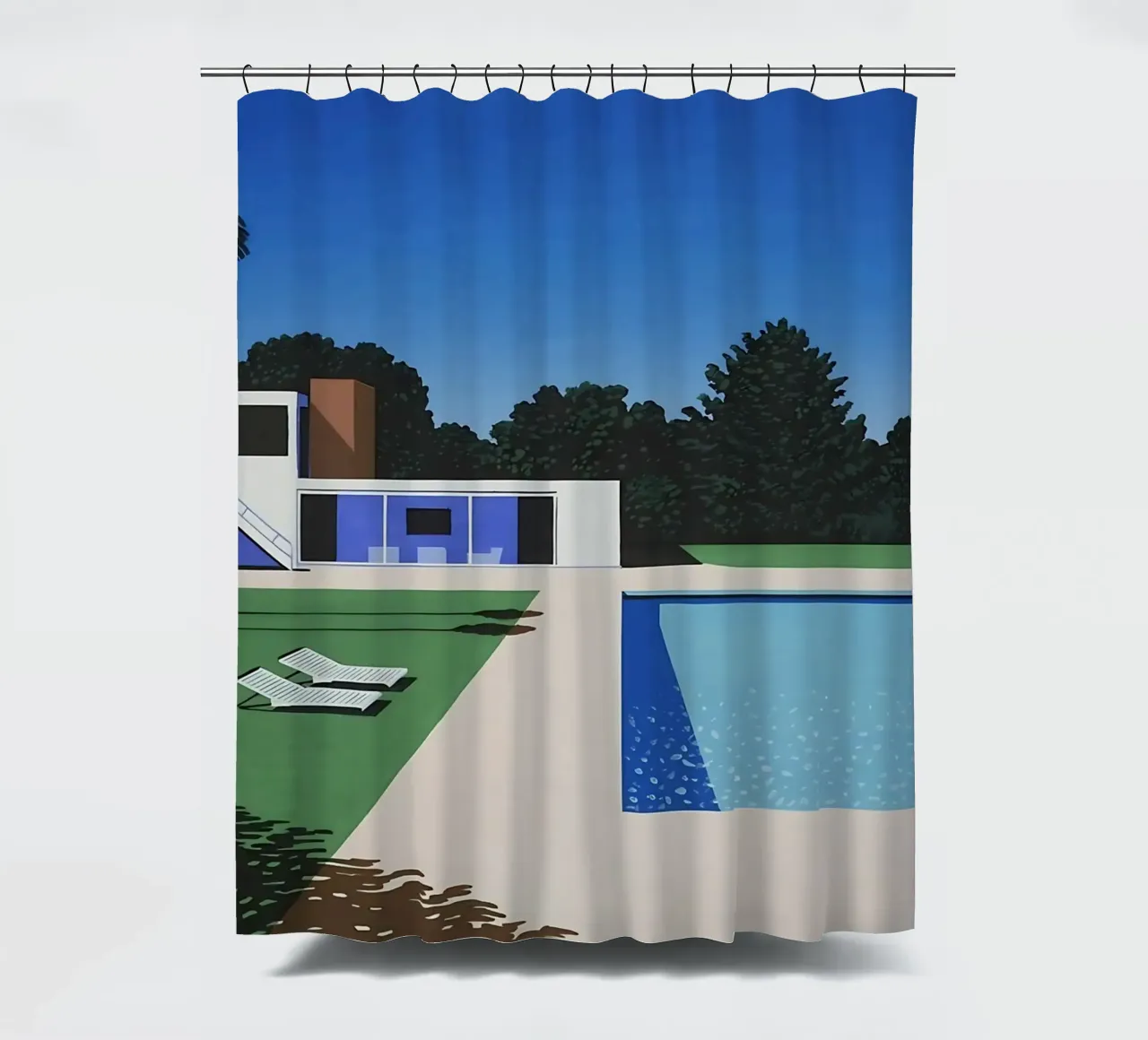 Swimming pool - Hiroshi Nagai shower curtain by Perdana shop