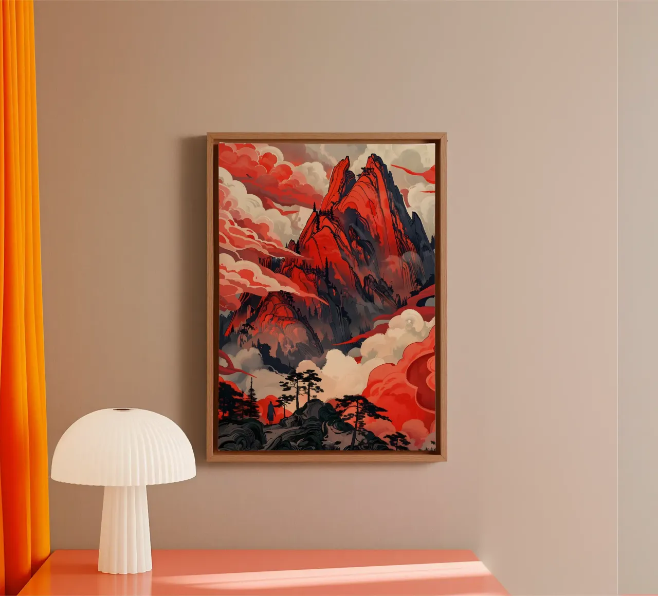 Paesaggio d'epoca tela con Cornice a cassetta da Wanderlust Vibes