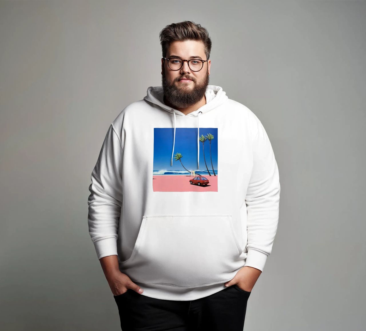 Rilassarsi sulla spiaggia - Hiroshi Nagai felpa con cappuccio da Perdana shop