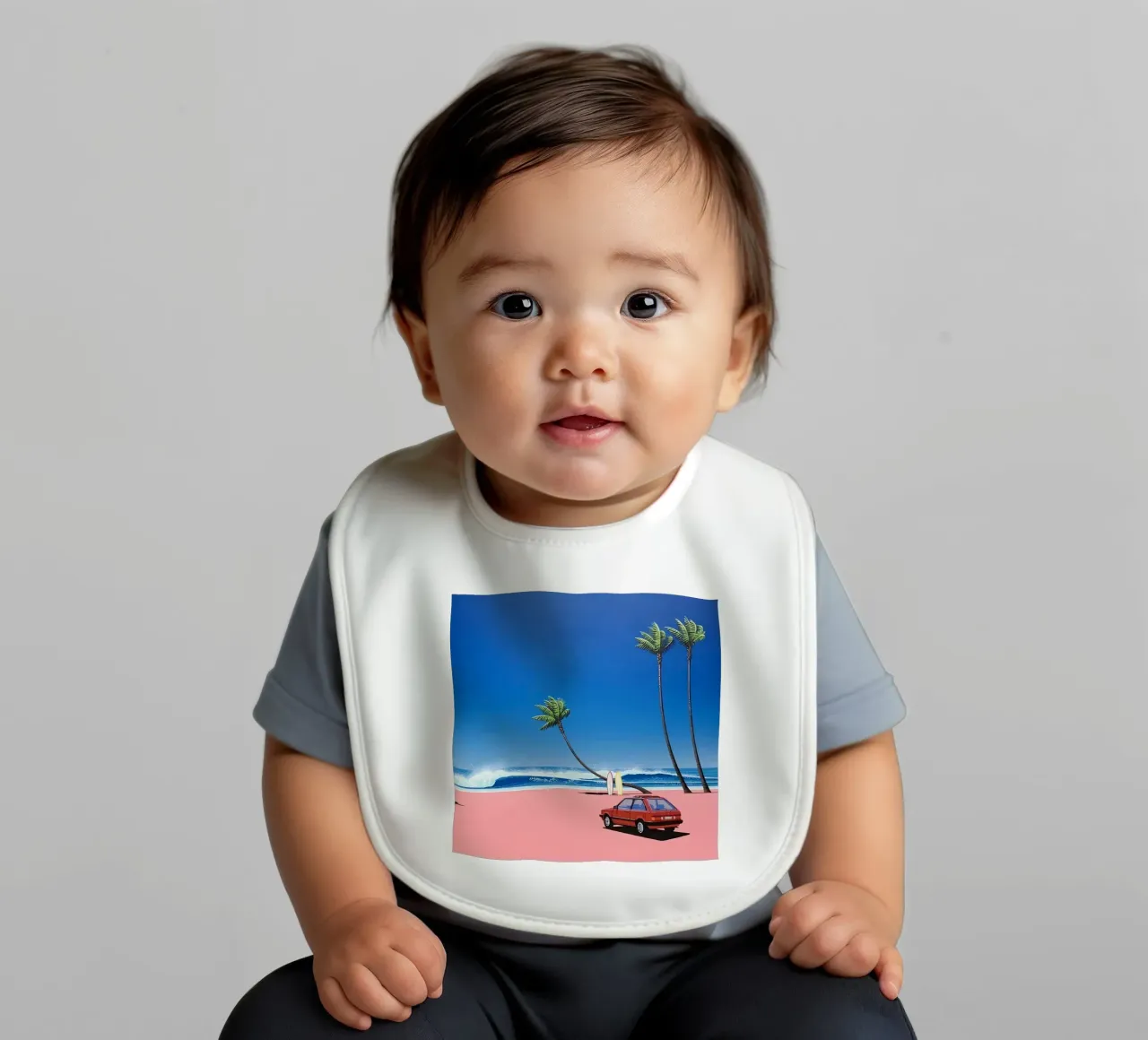 Relajándose en la playa - Hiroshi Nagai babero de Perdana shop