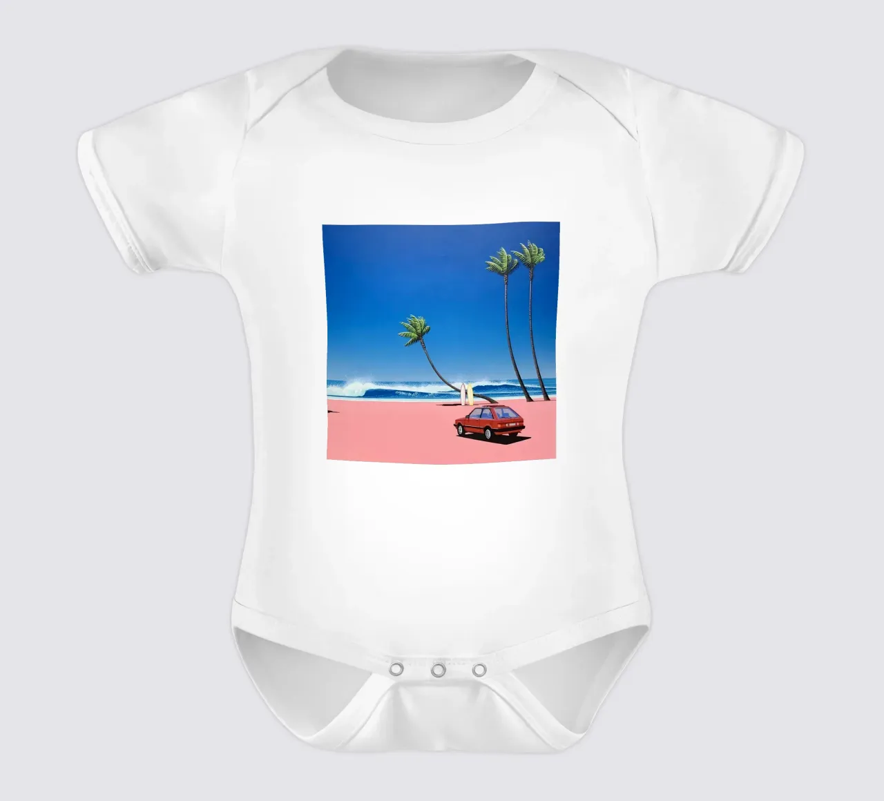 Rilassarsi sulla spiaggia - Hiroshi Nagai body neonato maniche corte da Perdana shop