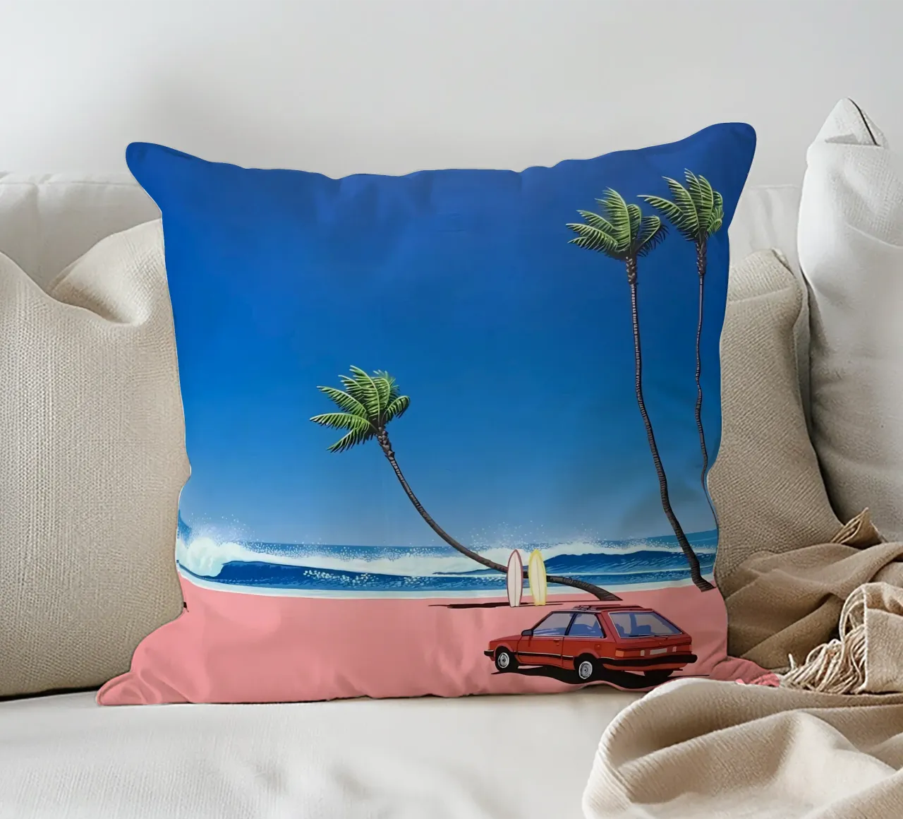 Rilassarsi sulla spiaggia - Hiroshi Nagai cuscino da Perdana shop