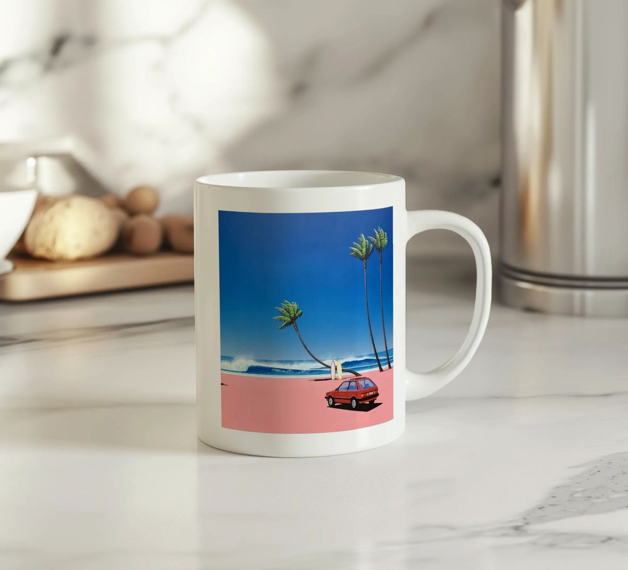 Rilassarsi sulla spiaggia - Hiroshi Nagai tazza in ceramica da Perdana shop