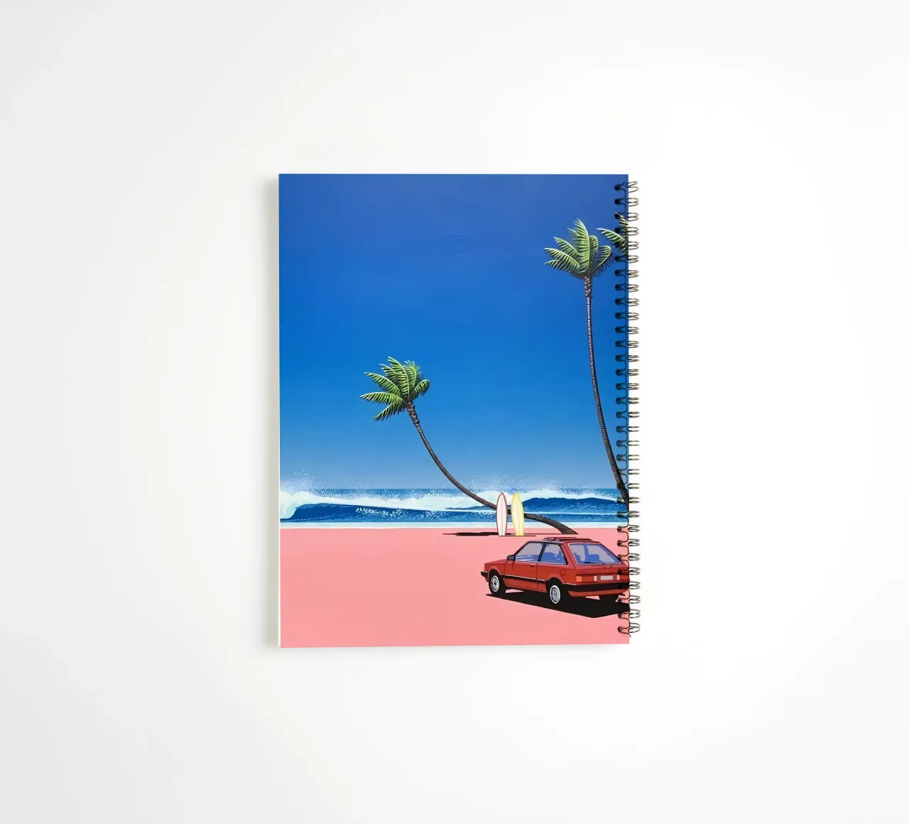 Relaxing on the beach - Hiroshi Nagai spiral notebook by Perdana shop