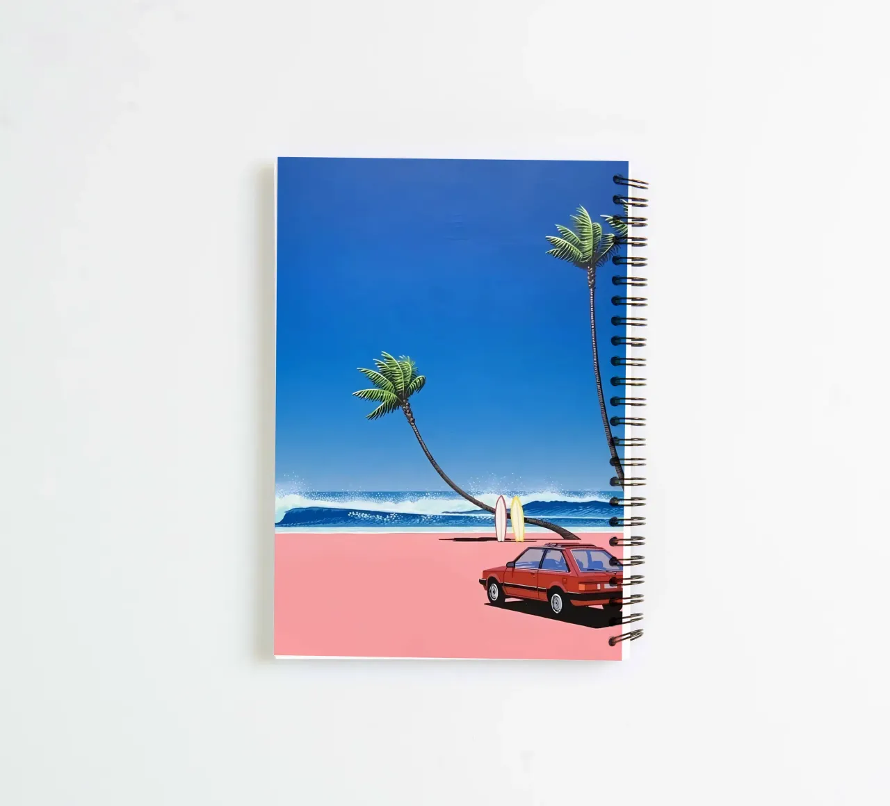 Relaxing on the beach - Hiroshi Nagai spiral notebook by Perdana shop
