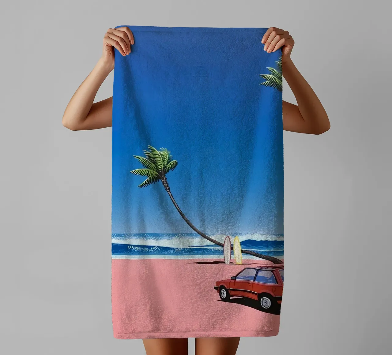 Rilassarsi sulla spiaggia - Hiroshi Nagai asciugamano da bagno da Perdana shop