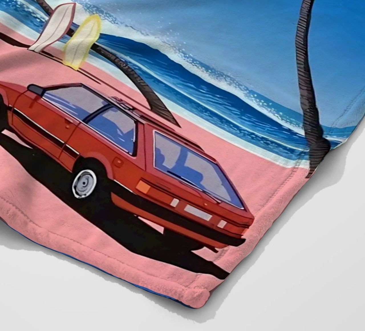 Rilassarsi sulla spiaggia - Hiroshi Nagai coperta in pile da Perdana shop