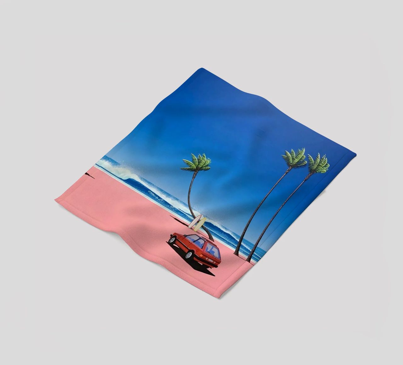 Rilassarsi sulla spiaggia - Hiroshi Nagai coperta in pile da Perdana shop