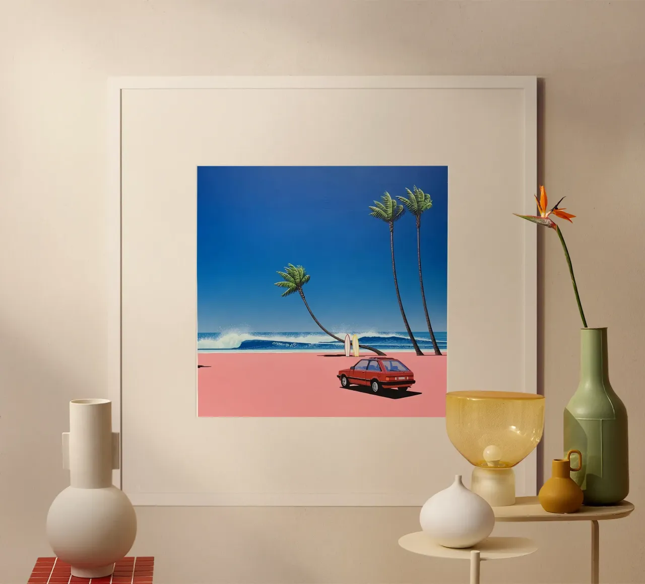 Rilassarsi sulla spiaggia - Hiroshi Nagai carta hahnemühle da Perdana shop