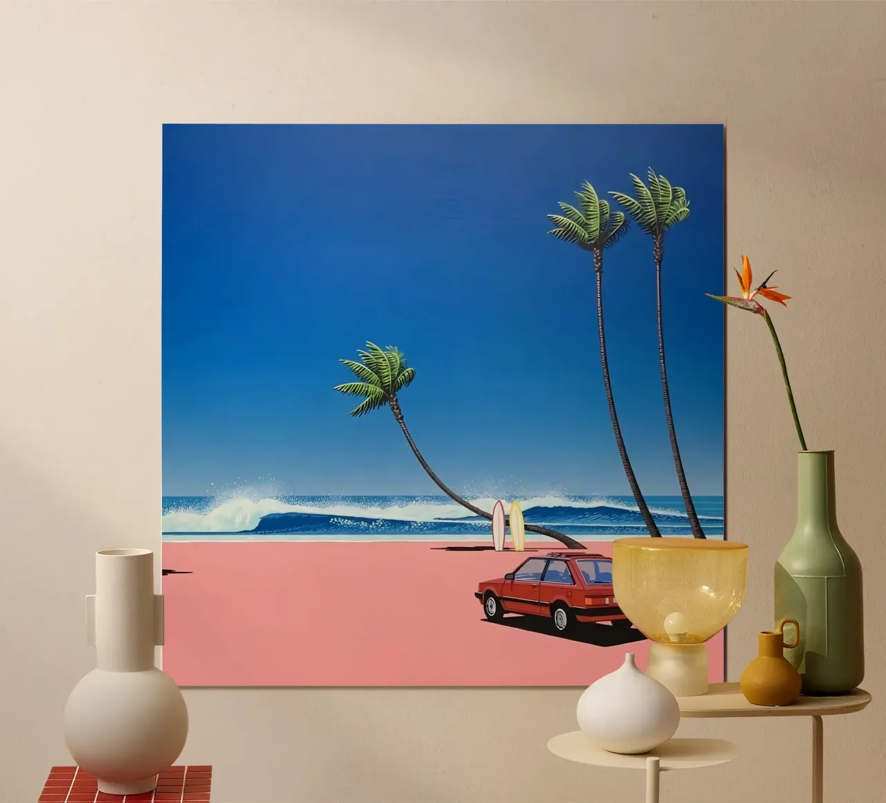Rilassarsi sulla spiaggia - Hiroshi Nagai carta hahnemühle da Perdana shop