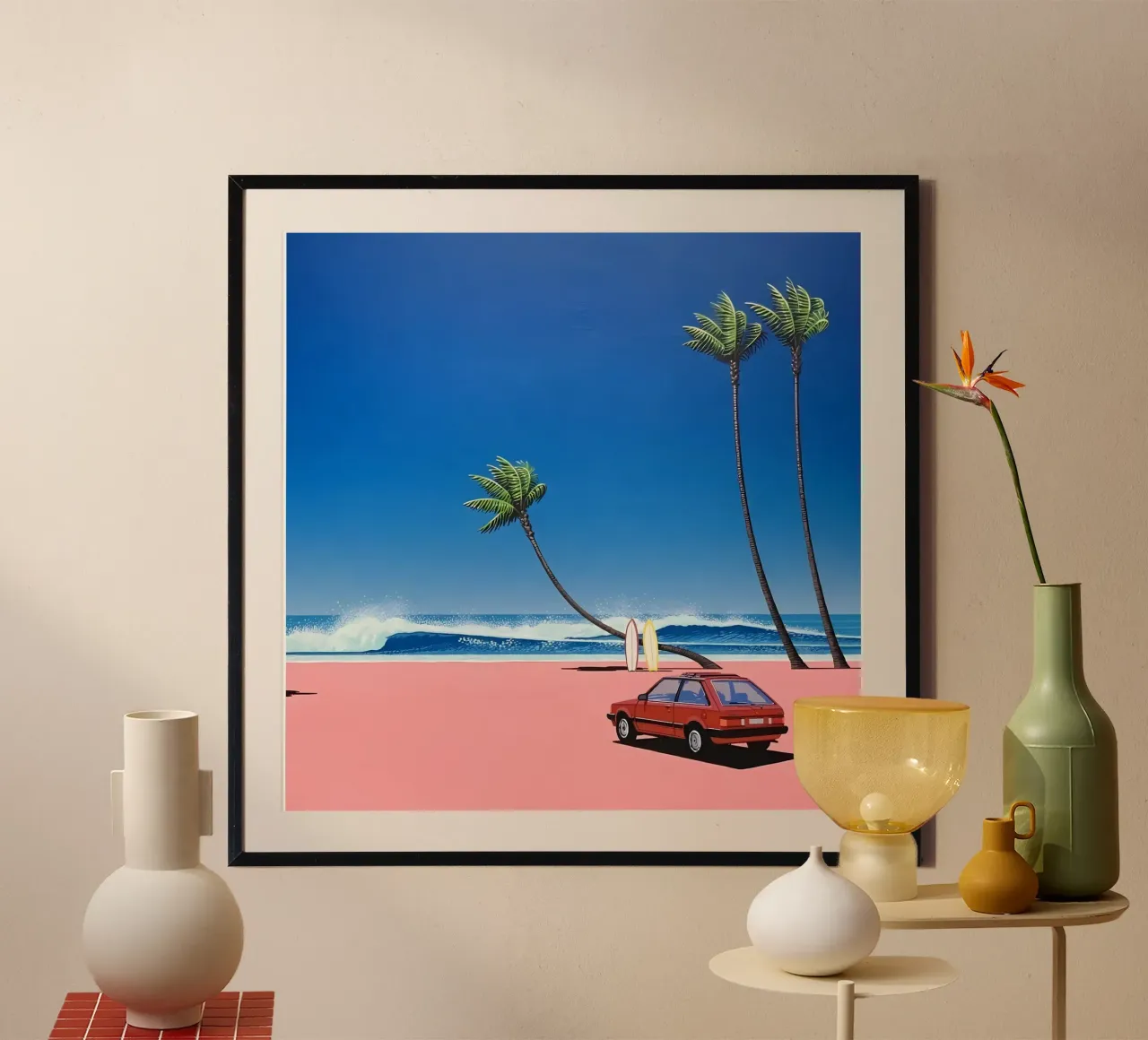 Rilassarsi sulla spiaggia - Hiroshi Nagai carta hahnemühle da Perdana shop