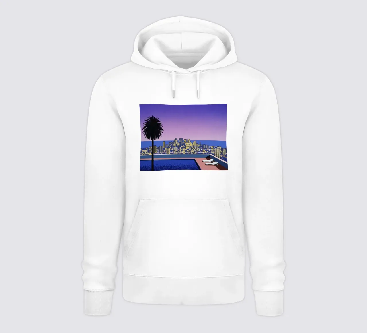 Piscina a cielo aperto - Hiroshi Nagai felpa con cappuccio da Perdana shop