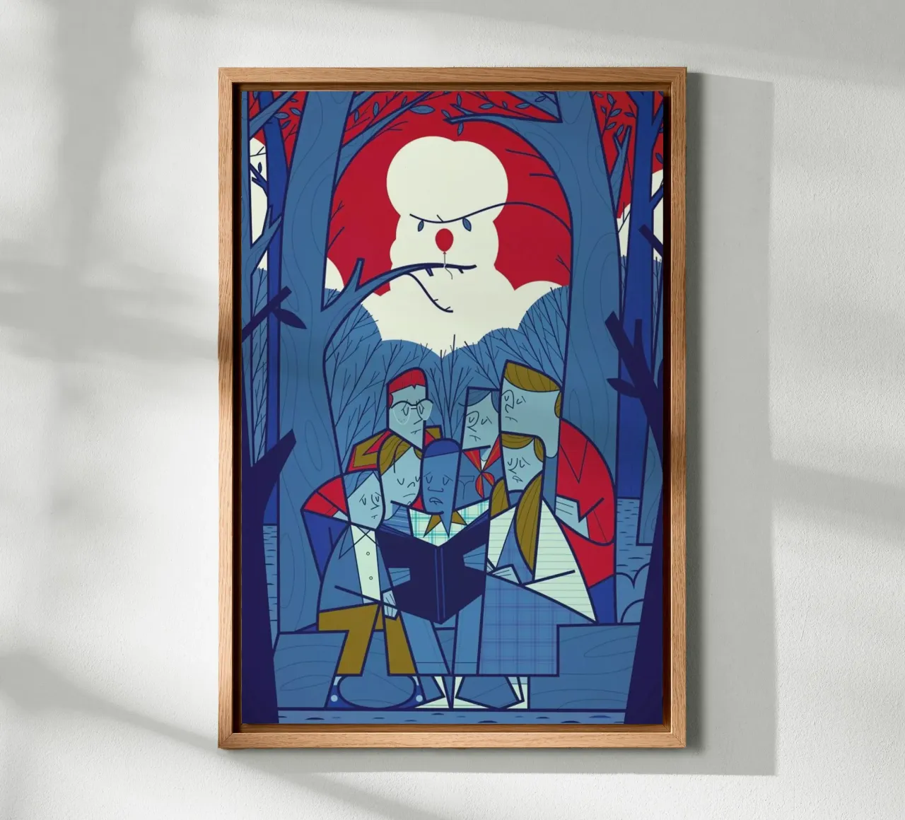 Pennywise tela con Cornice a cassetta da Ale Giorgini