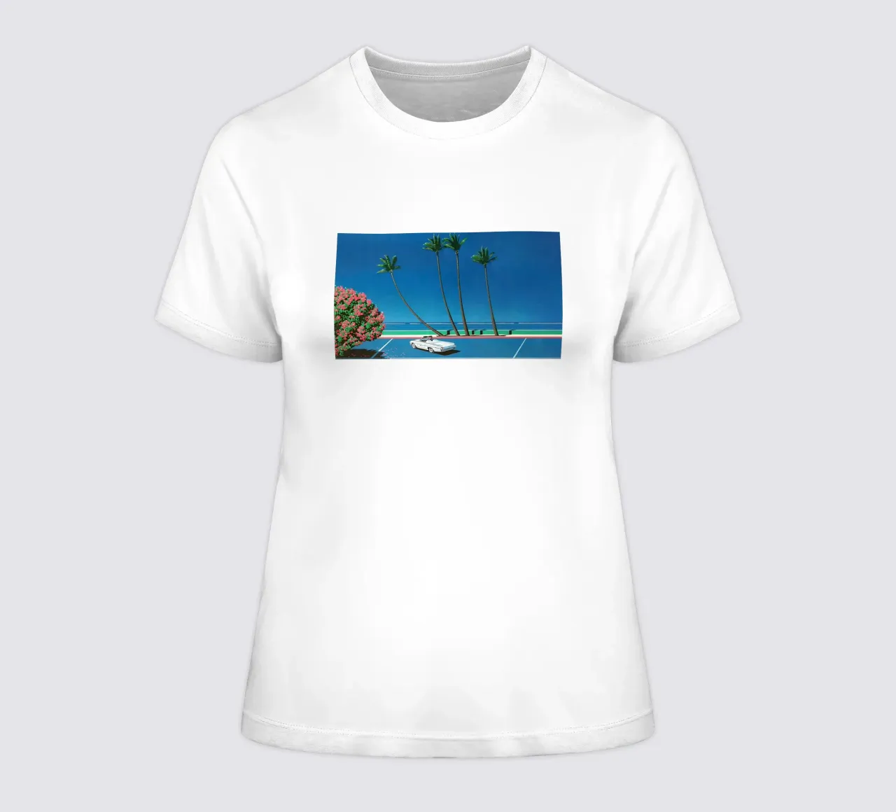 Auto in mare - Hiroshi nagai t-shirt da donna da Perdana shop