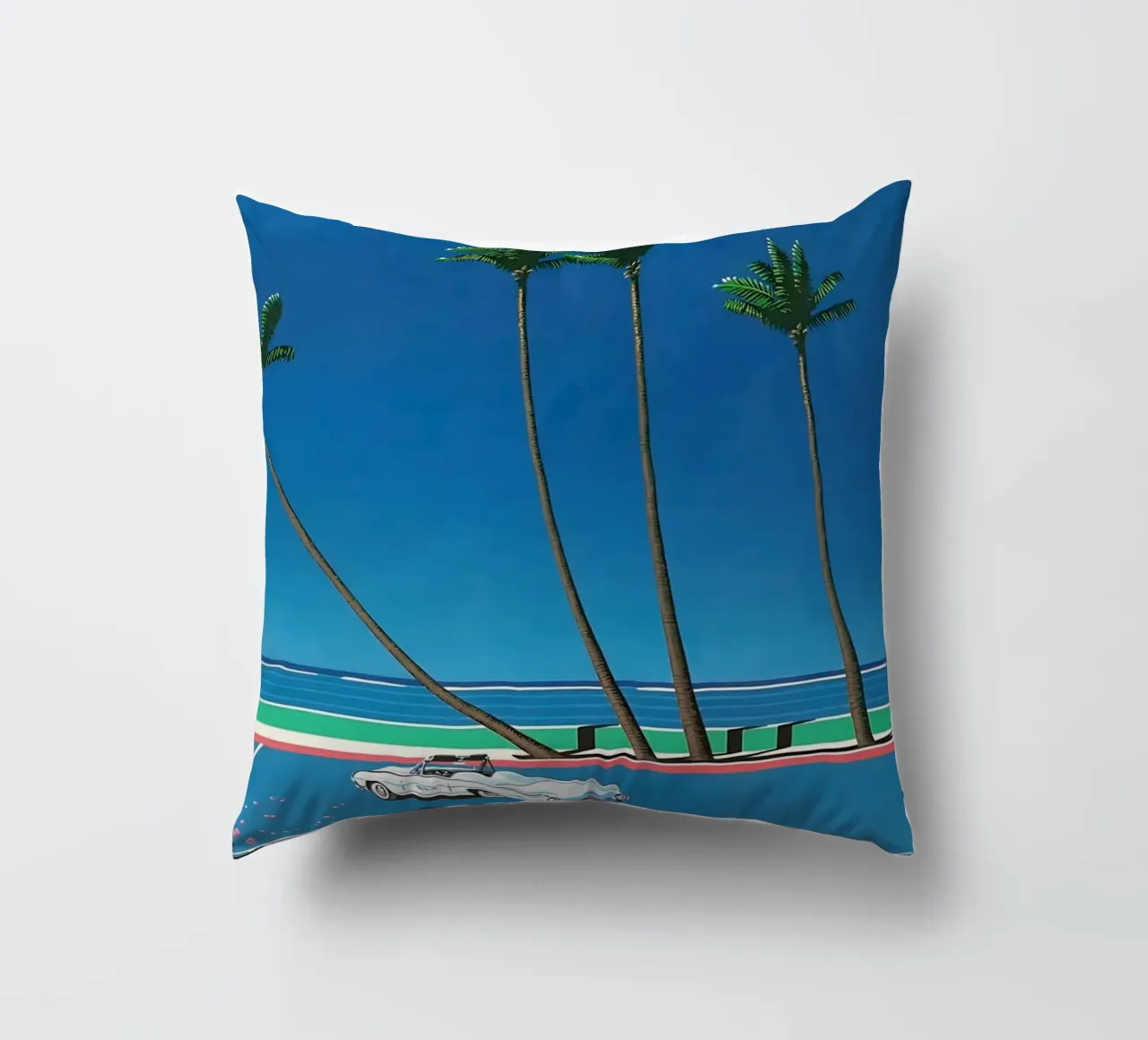 Auto in mare - Hiroshi nagai cuscino da Perdana shop