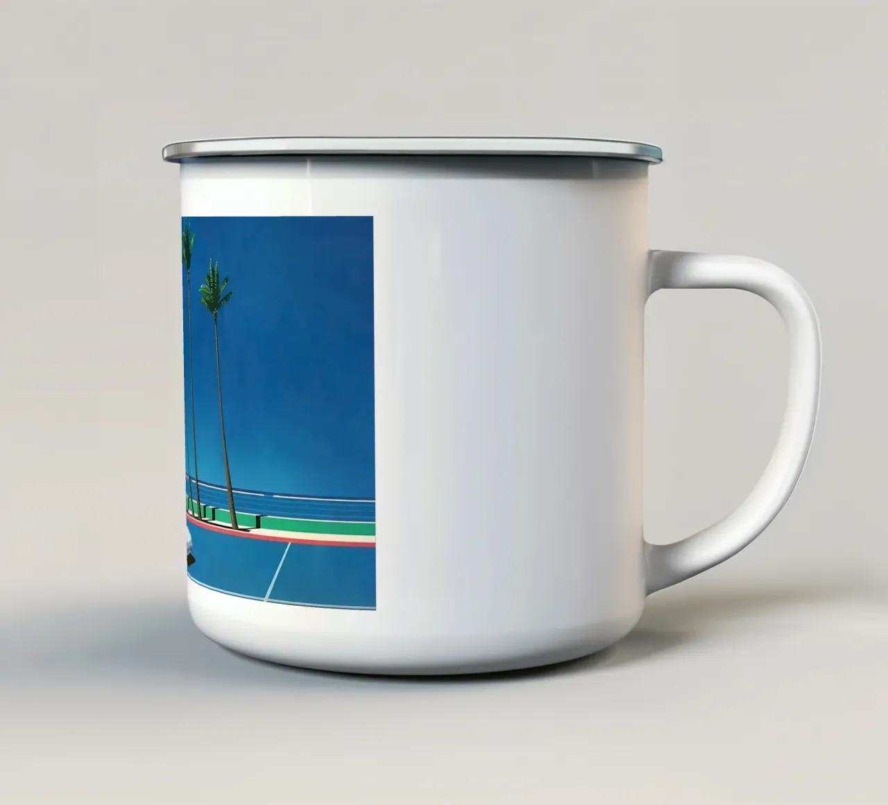 Auto in mare - Hiroshi nagai tazza in smalto da Perdana shop