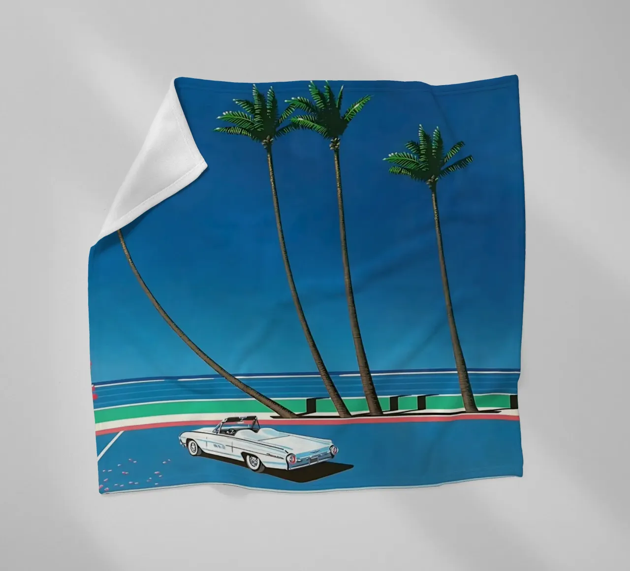 Auto in mare - Hiroshi nagai coperta in pile da Perdana shop
