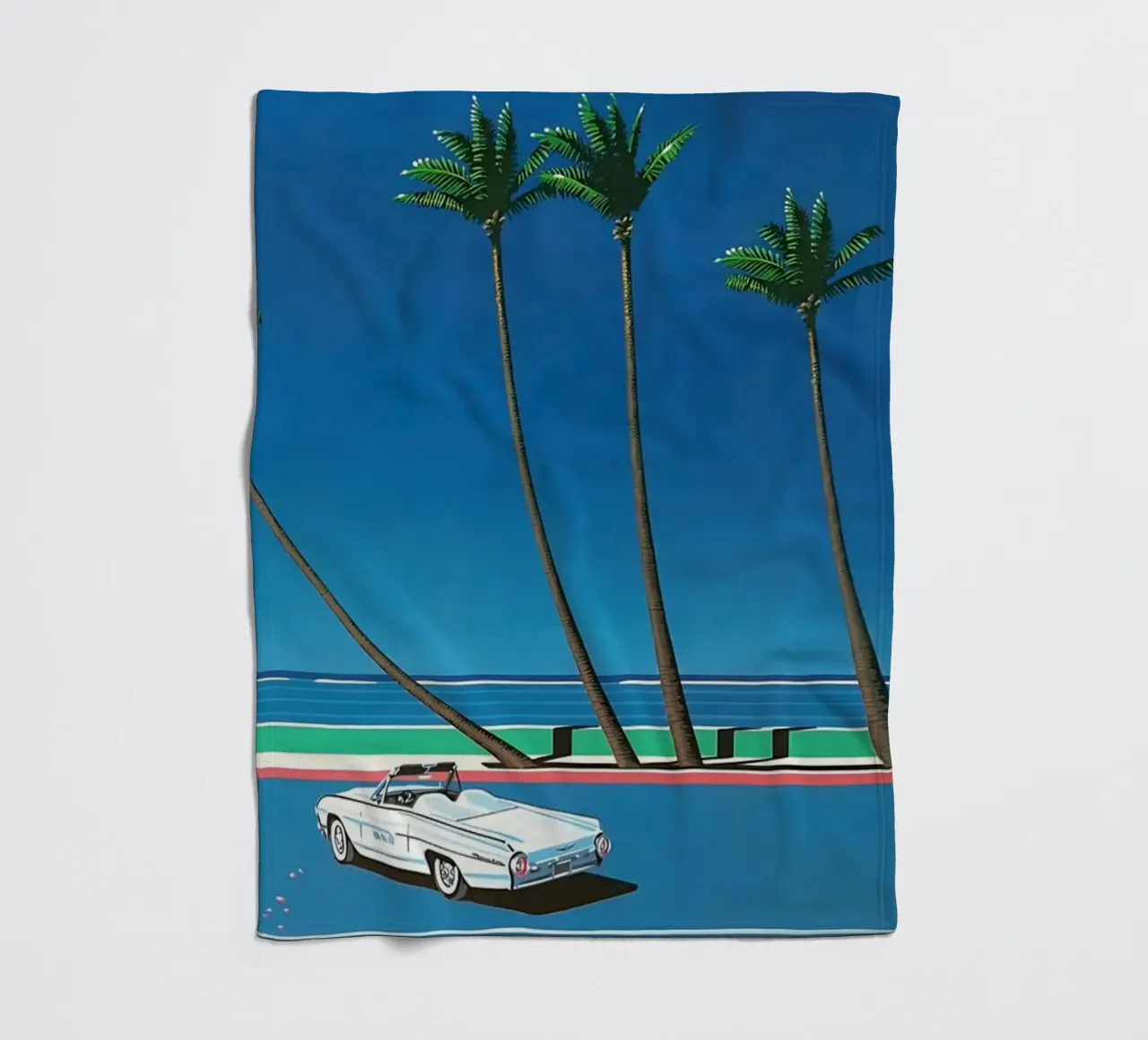 Auto in mare - Hiroshi nagai coperta in pile da Perdana shop