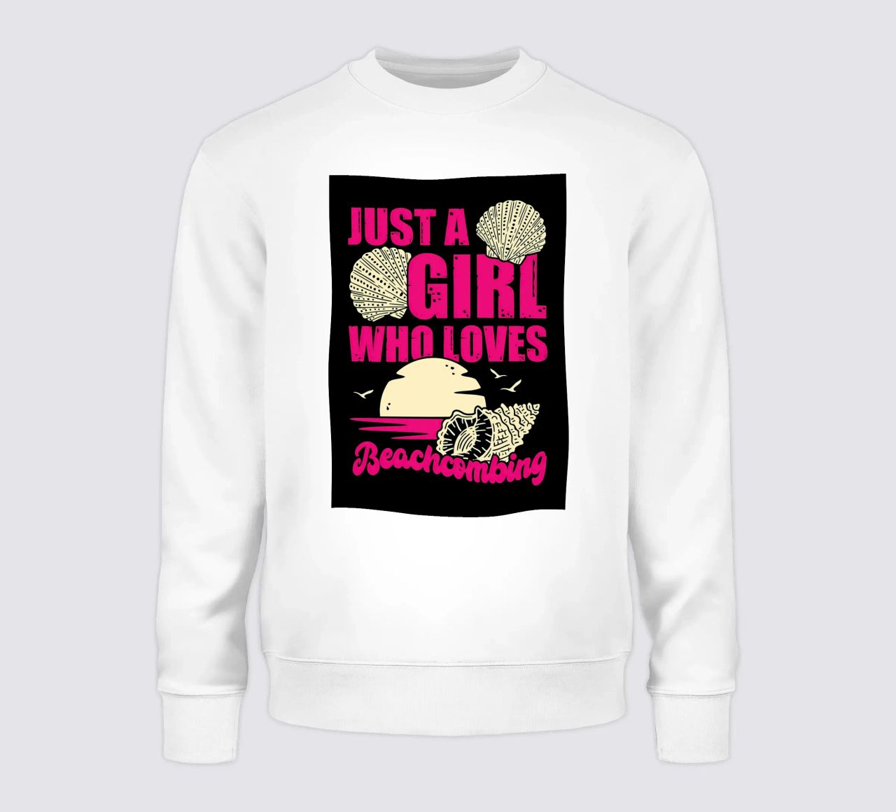 Ragazza Beachcombing Design felpa da Desiyatnikov