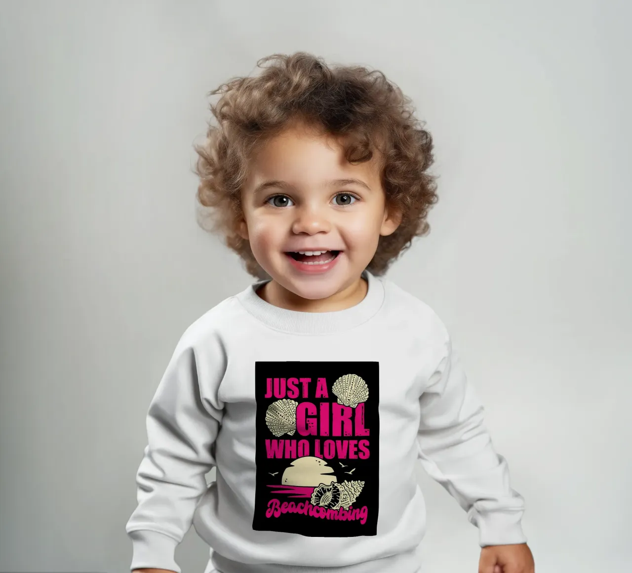 Diseño Beachcombing Girl sudadera de bebé de Desiyatnikov