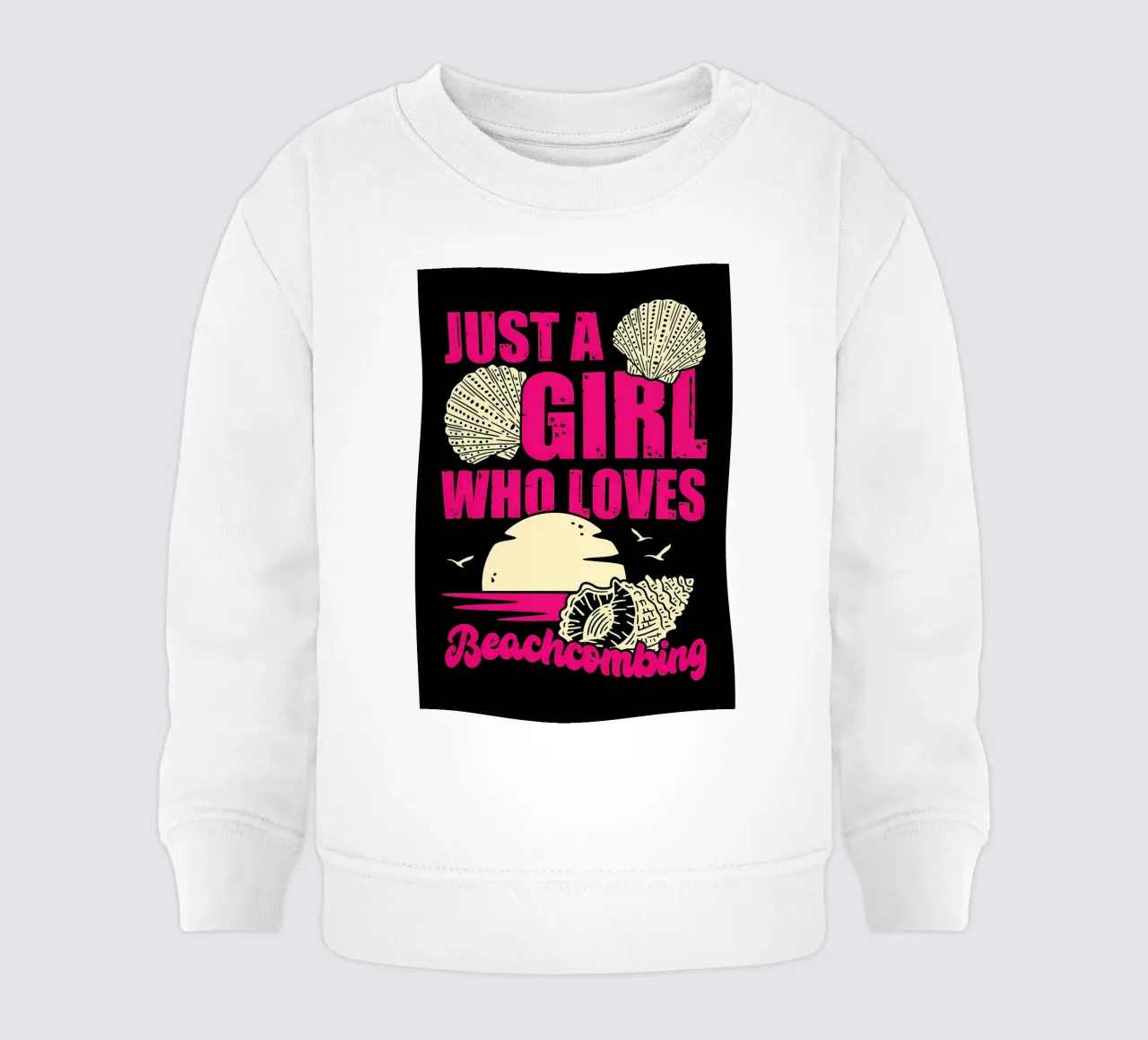 Diseño Beachcombing Girl sudadera de bebé de Desiyatnikov