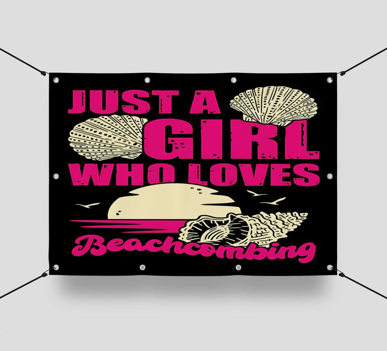 Ragazza Beachcombing Design telo in pvc da Desiyatnikov