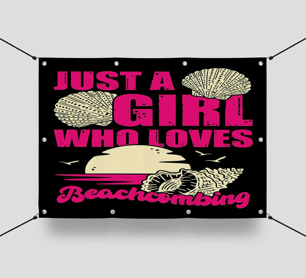 Ragazza Beachcombing Design telo in pvc da Desiyatnikov