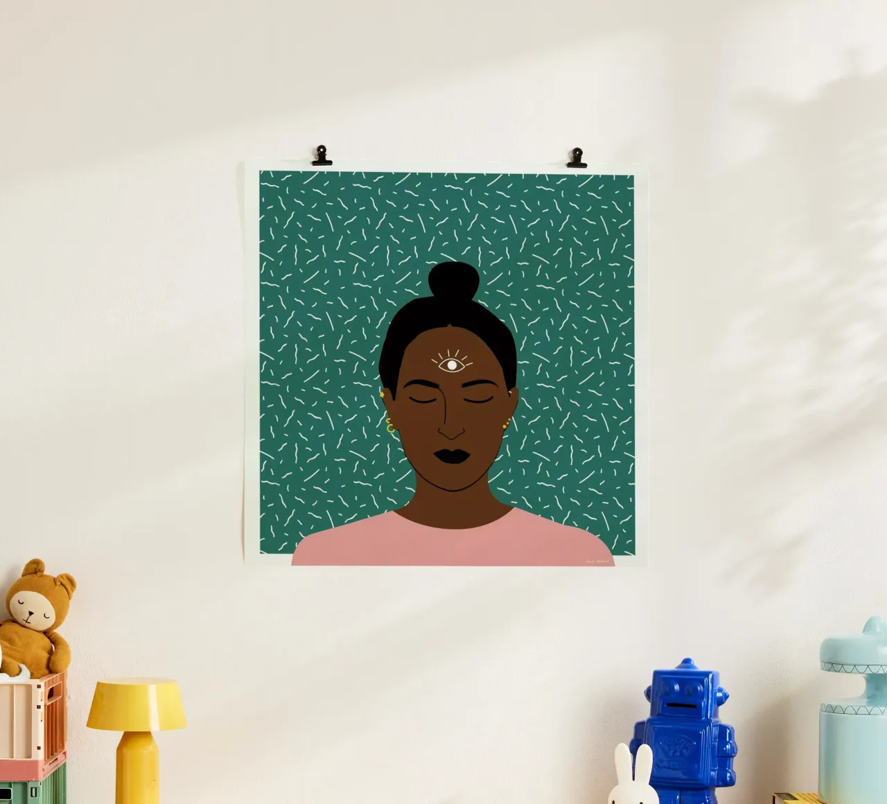 The Eye poster con telaio in plastica da Céleste Wallaert