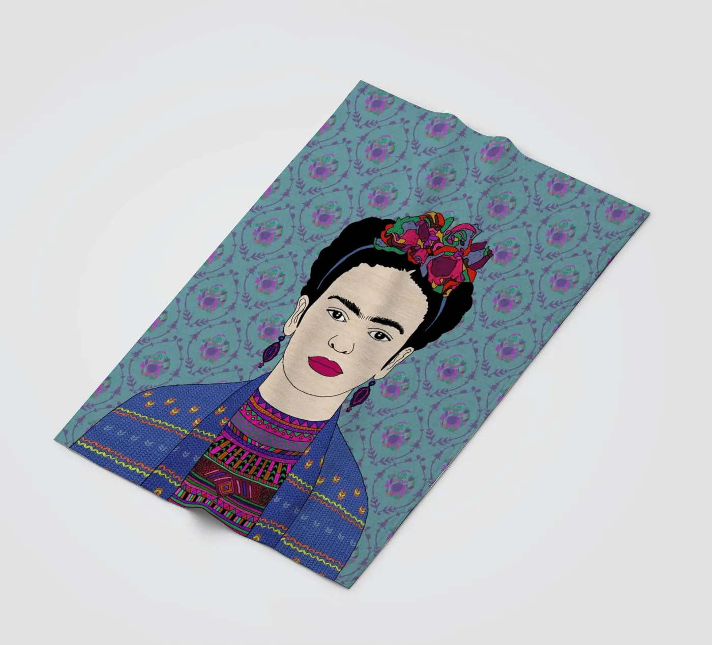 Frida fleece blanket by Bianca Green