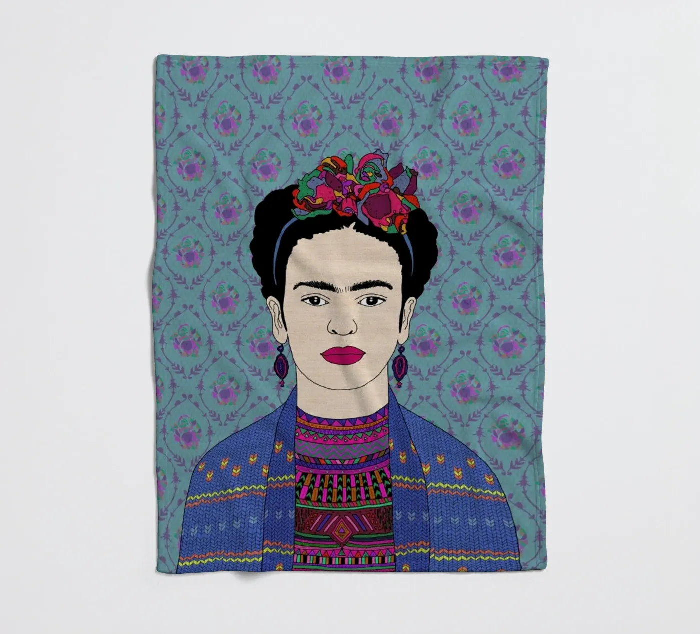 Frida fleece blanket by Bianca Green