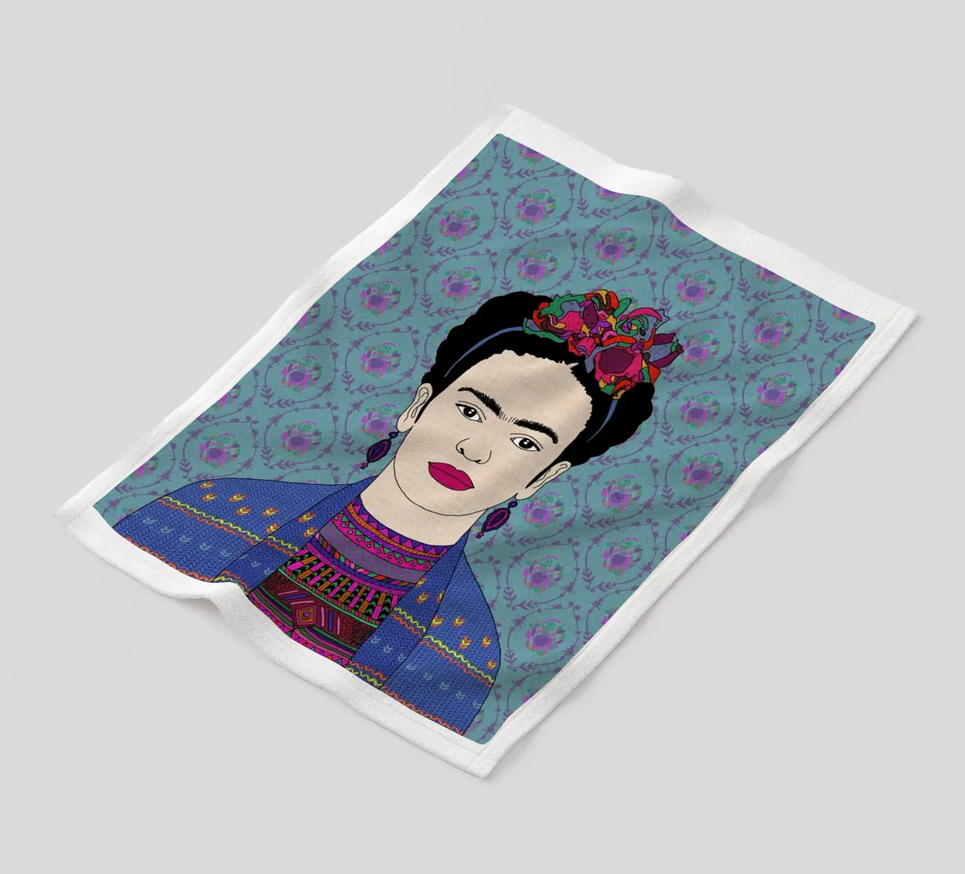Frida fleece blanket by Bianca Green