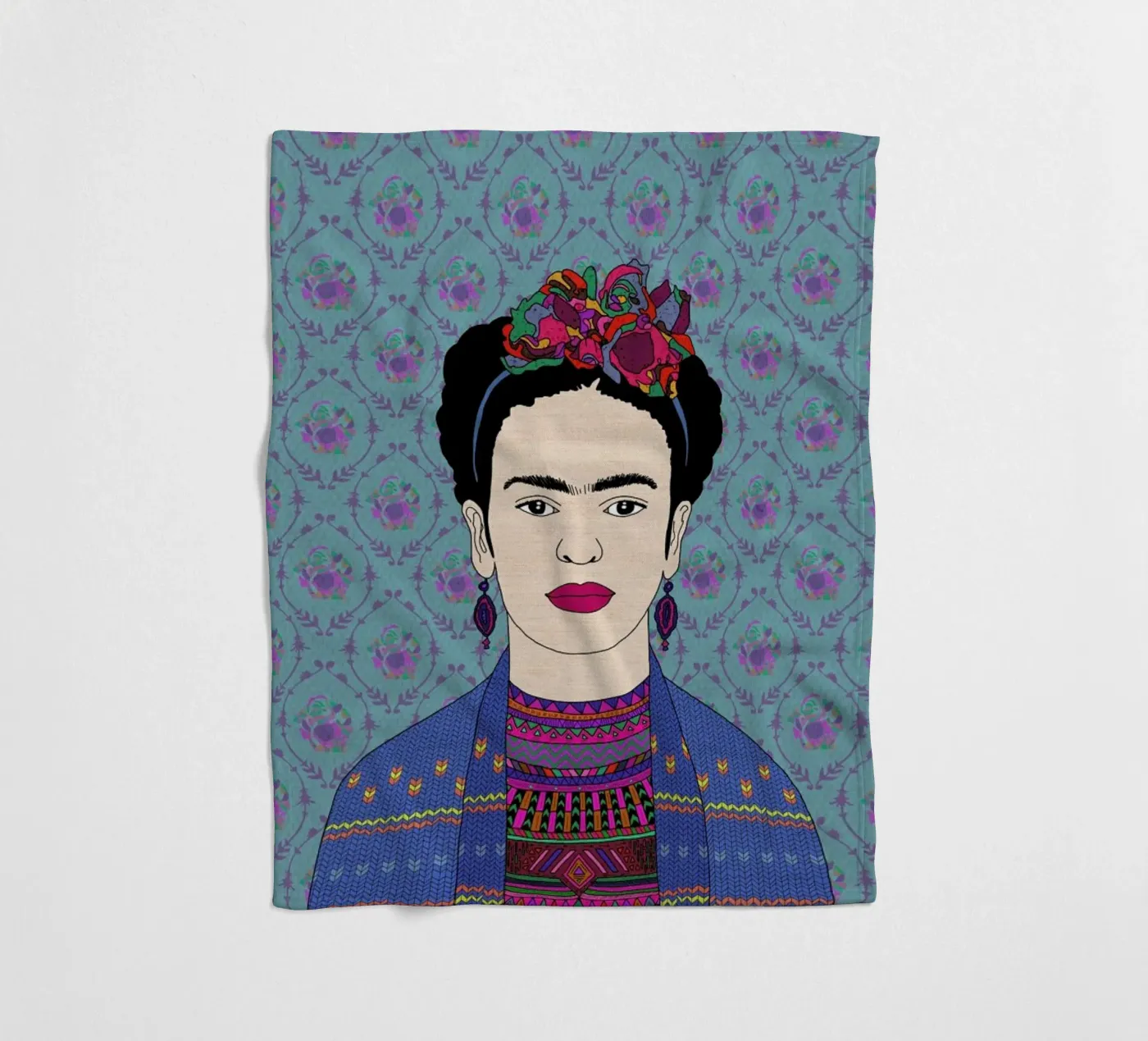 Frida fleece blanket by Bianca Green