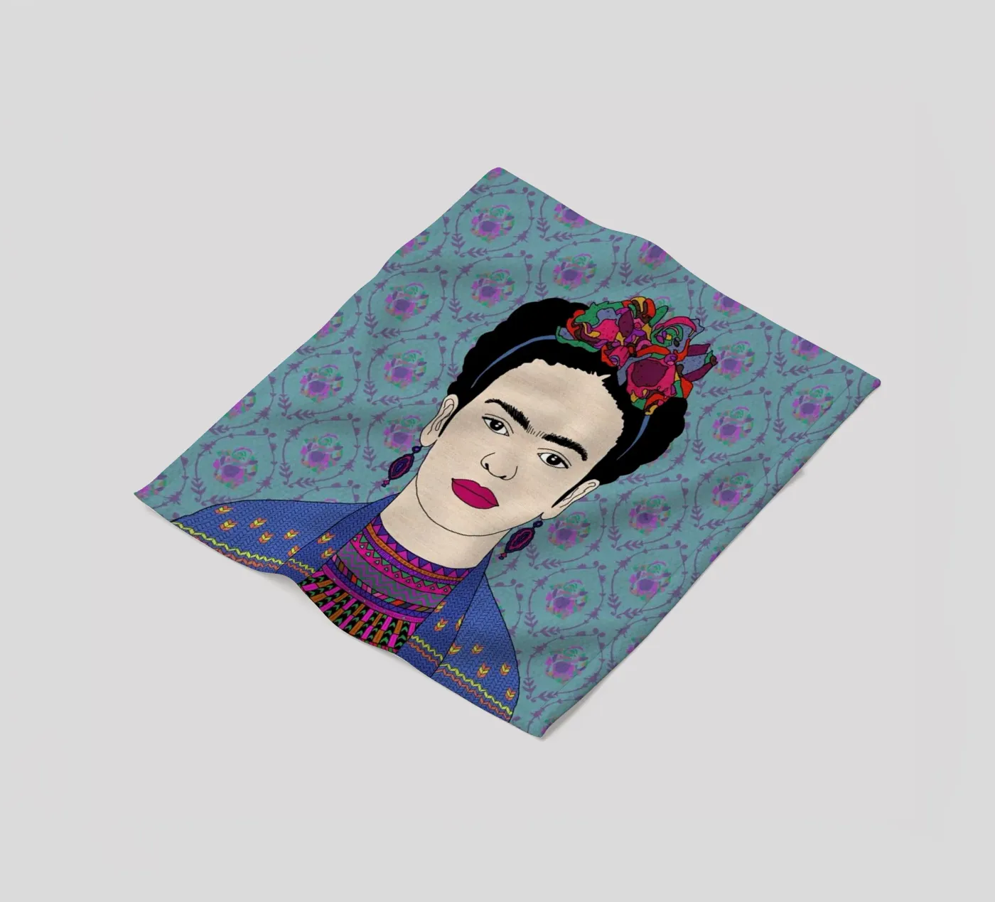 Frida fleece blanket by Bianca Green